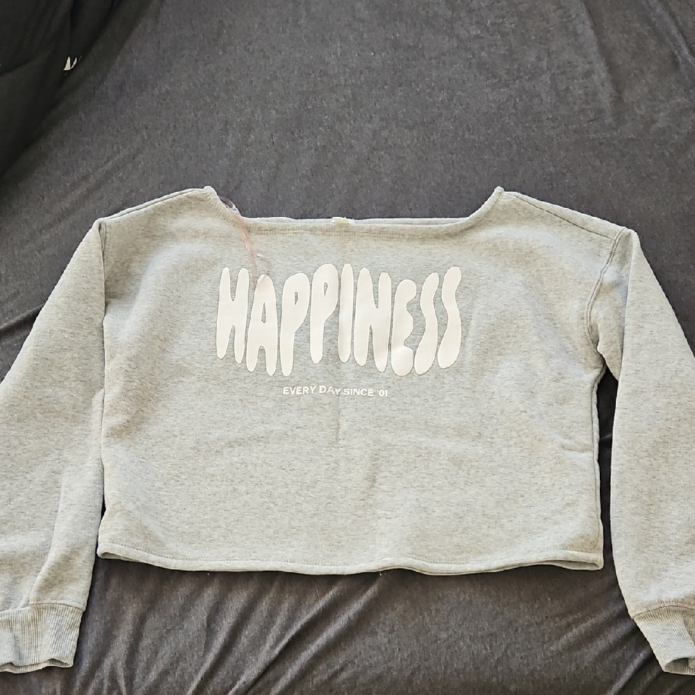 Derek Heart Light Gray Fleece Sweatshirt